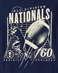 Boys National Football Front And Back Graphic Tee