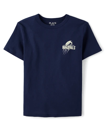 Boys National Football Front And Back Graphic Tee