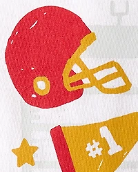 Baby And Toddler Boys Football Icons Graphic Tee