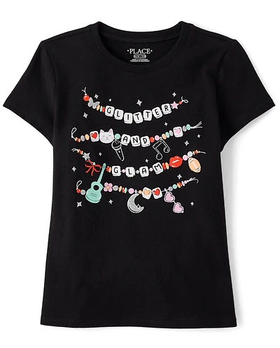 Girls Friendship Bracelet Graphic Tee