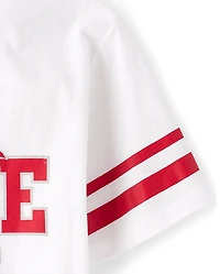 Girls Game On Oversized Graphic Tee