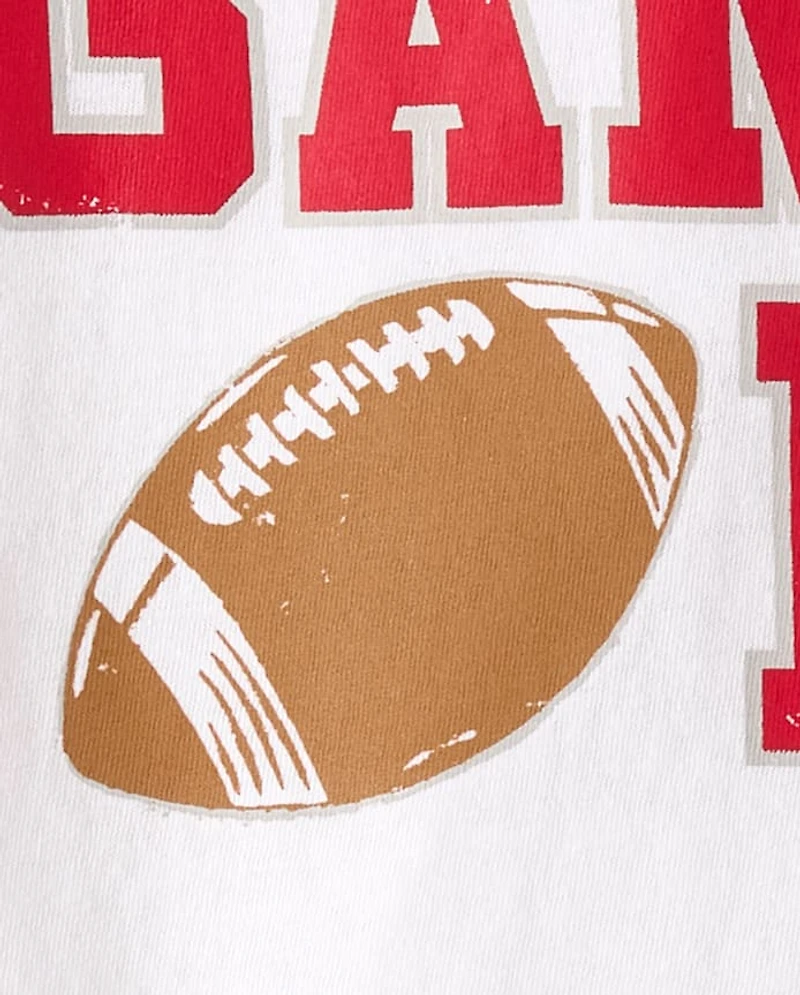 Girls Game On Oversized Graphic Tee