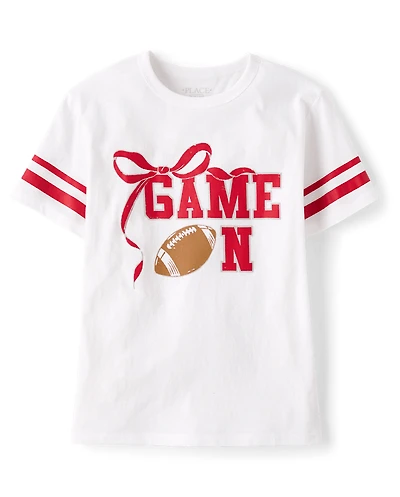 Girls Game On Oversized Graphic Tee