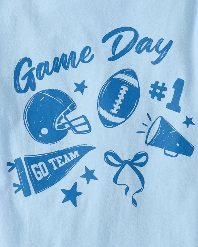 Girls Game Day Oversized Graphic Tee