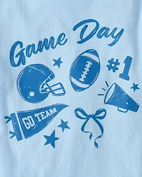 Girls Game Day Oversized Graphic Tee