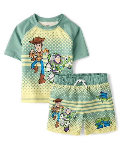Toddler Boys Toy Story™ Rashguard Swimsuit