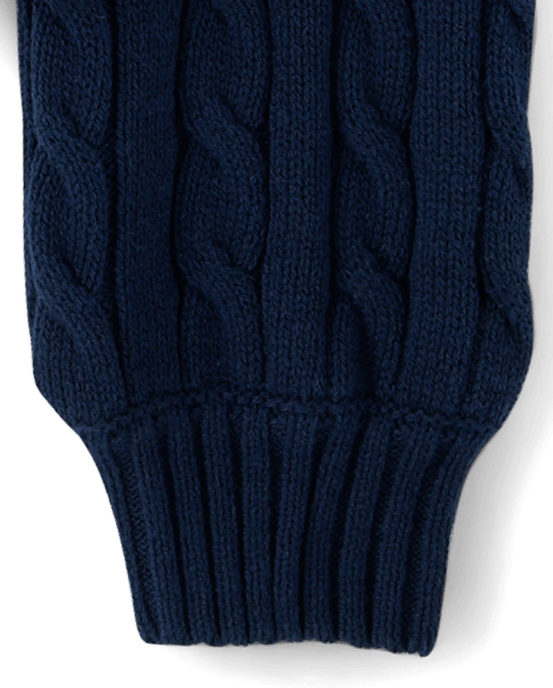 Girls Cable Knit Cardigan