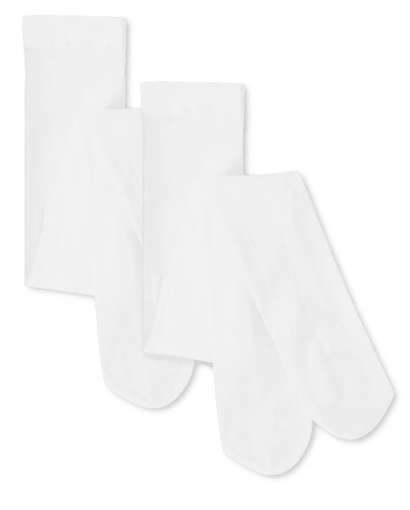 Girls Microfiber Tights 2-Pack