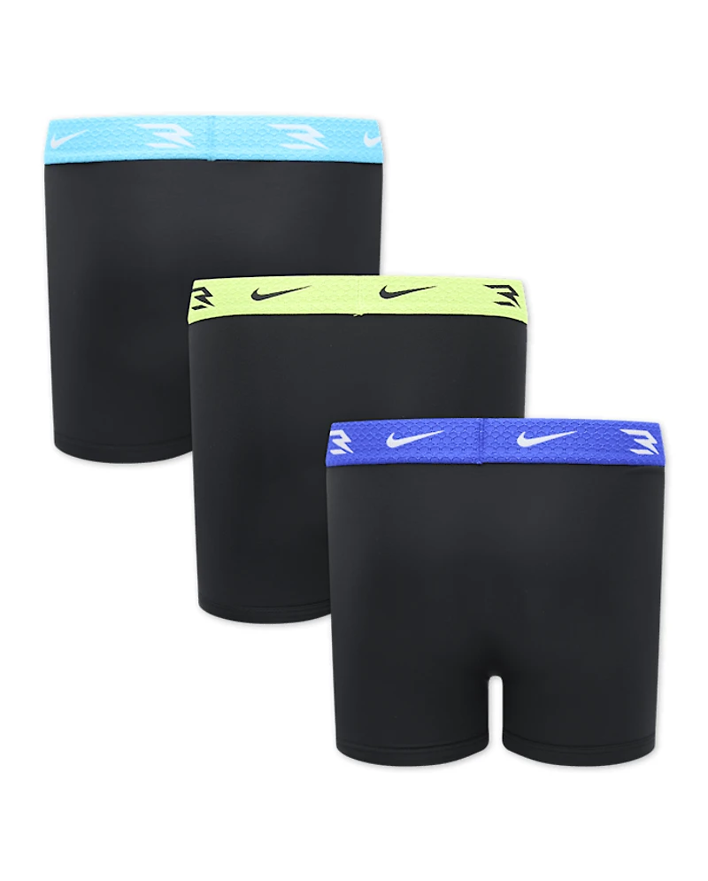 Boys Nike 3BRAND™ by Russell Wilson Dri-FIT Boxer Brief Underwear 3-Pack