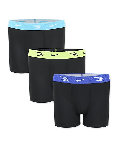 Boys Nike 3BRAND™ by Russell Wilson Dri-FIT Boxer Brief Underwear 3-Pack
