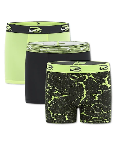 Boys Nike 3BRAND™ by Russell Wilson Print Dri-FIT Boxer Brief Underwear 3-Pack