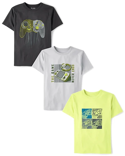 Boys Gaming Graphic Tee 3-Pack