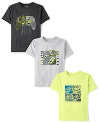 Boys Gaming Graphic Tee 3-Pack