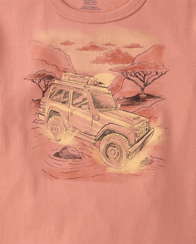 T-shirt graphique Desert Truck pour garçons