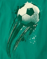 T-shirt graphique ballon de football pour garçon