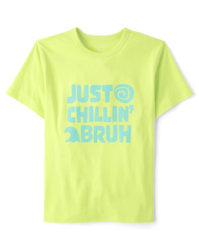 Boys Just Chillin' Bruh Graphic Tee