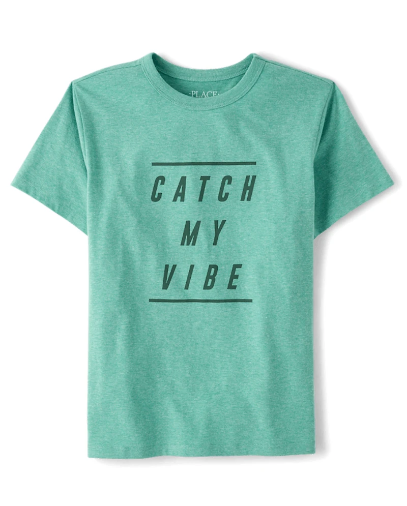 Boys Catch My Vibe Graphic Tee