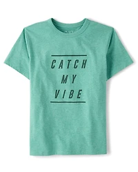 Boys Catch My Vibe Graphic Tee