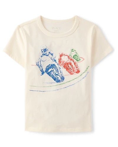 Boys Motorbike Cross Graphic Tee