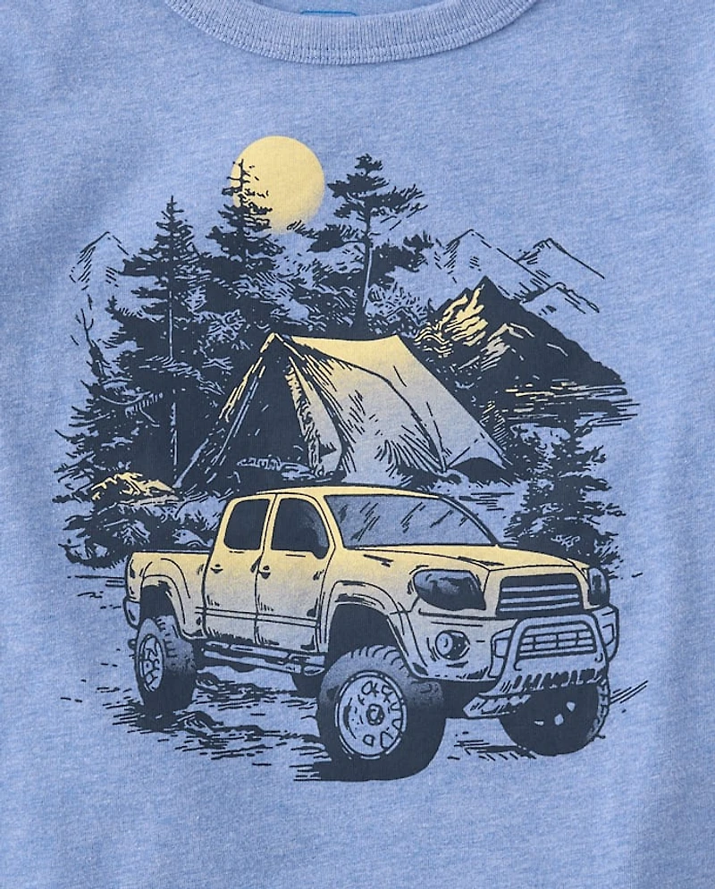Boys Camping Truck Graphic Tee