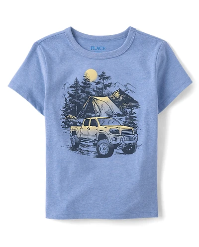 Boys Camping Truck Graphic Tee