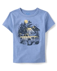 Boys Camping Truck Graphic Tee