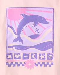 Girls Dolphin Graphic Tee