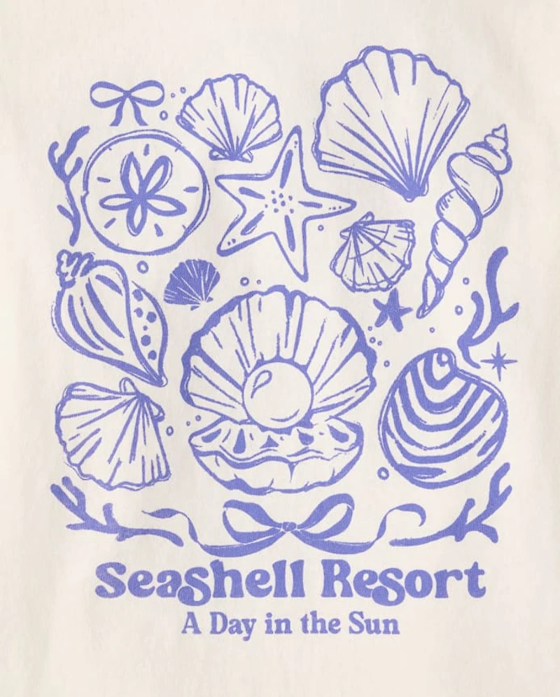 Girls Seashells Graphic Tee