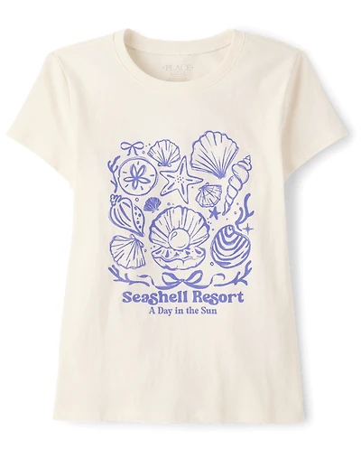 Girls Seashells Graphic Tee
