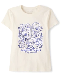 Girls Seashells Graphic Tee