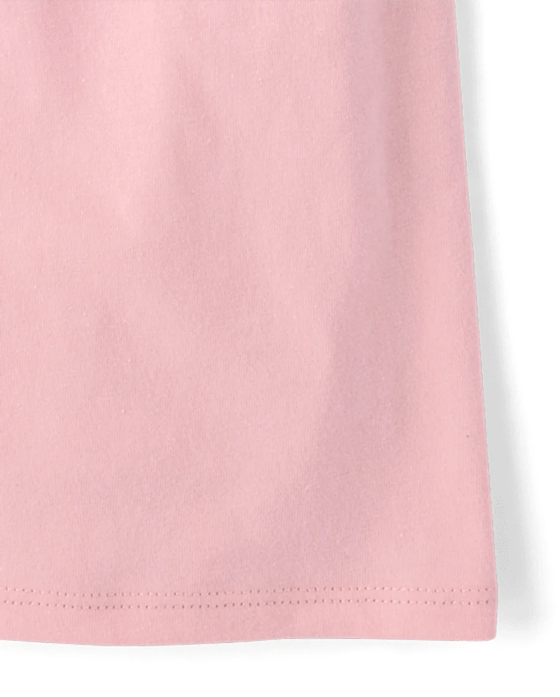 Girls Hibiscus Flower Graphic Tee