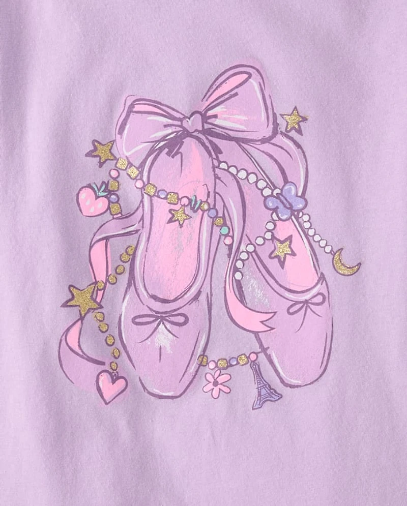 Girls Ballet Slippers Graphic Tee