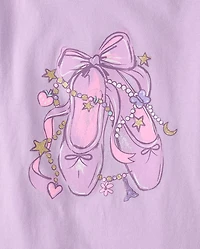 Girls Ballet Slippers Graphic Tee