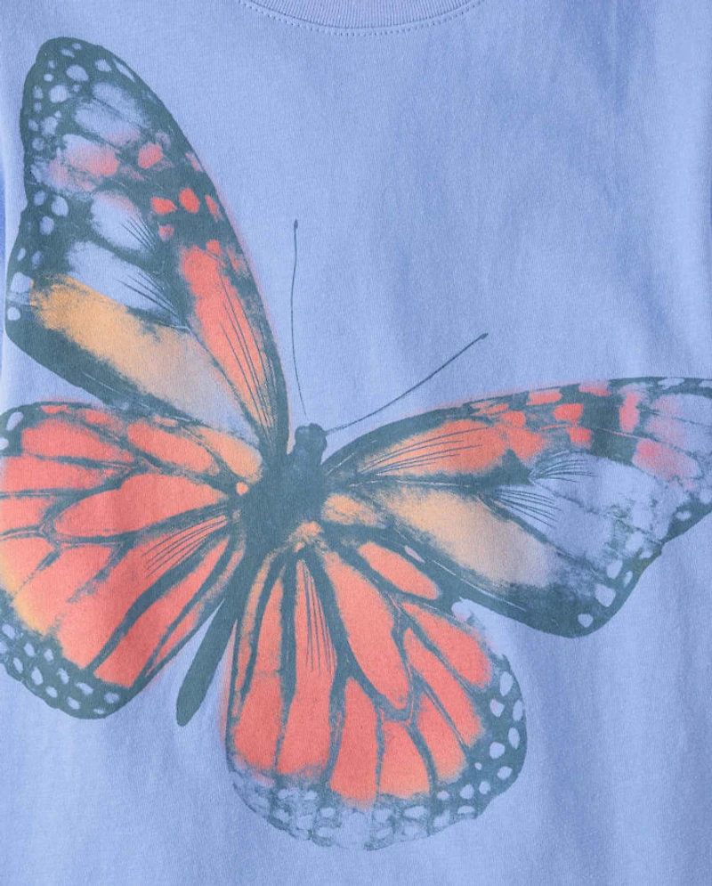 Girls Butterfly Graphic Tee