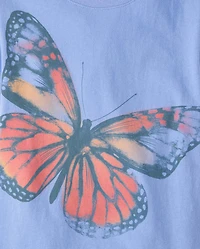 Girls Butterfly Graphic Tee