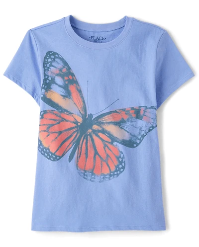 Girls Butterfly Graphic Tee