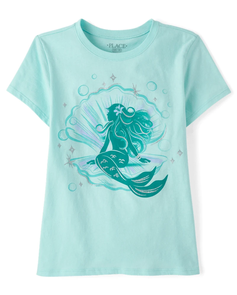Girls Mermaid Graphic Tee