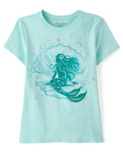 Girls Mermaid Graphic Tee