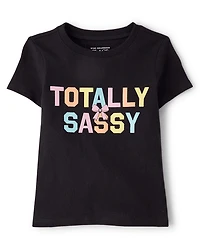 Baby And Toddler Girls Sassy Graphic Tee
