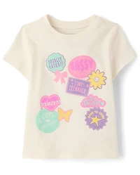 Baby And Toddler Girls Stamps Graphic Tee