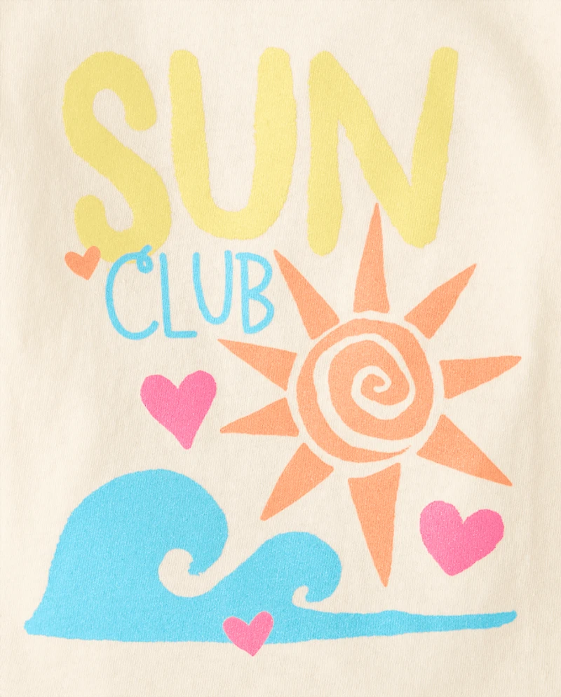 Baby And Toddler Girls Sun Club Graphic Tee