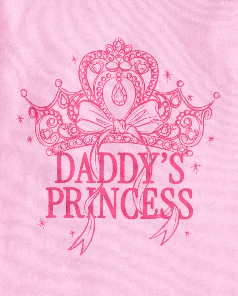 Baby And Toddler Girls Daddy's Princess Graphic Tee