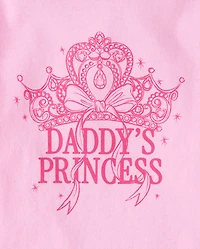 Baby And Toddler Girls Daddy's Princess Graphic Tee