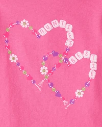 Baby And Toddler Girls Auntie Bracelets Graphic Tee