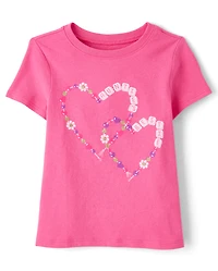 Baby And Toddler Girls Auntie Bracelets Graphic Tee