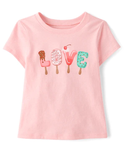 Baby And Toddler Girls Love Popsicle Graphic Tee