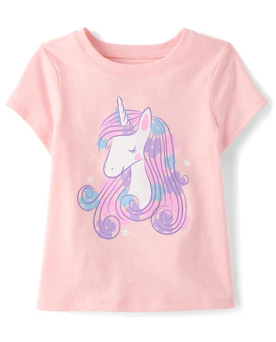 Baby And Toddler Girls Unicorn Graphic Tee
