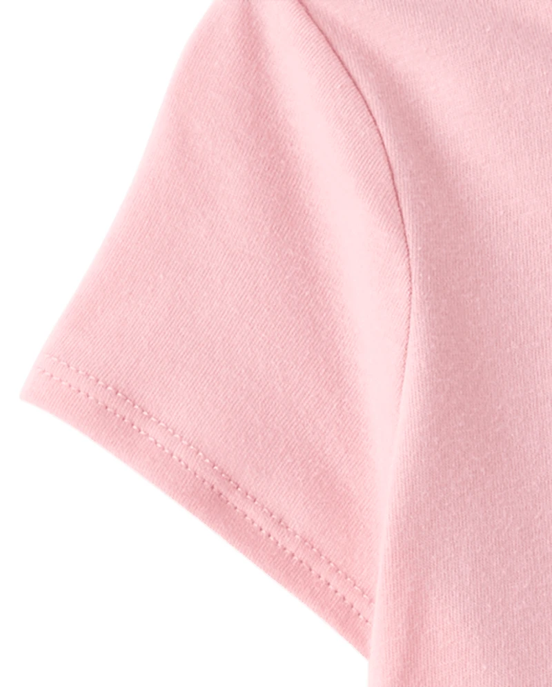 Baby And Toddler Girls Hibiscus Flower Graphic Tee