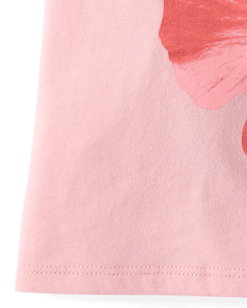 Baby And Toddler Girls Hibiscus Flower Graphic Tee