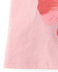 Baby And Toddler Girls Hibiscus Flower Graphic Tee